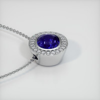 3.54 Ct. Sapphire Pendant, 14K White Gold 3